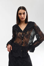 Load image into Gallery viewer, Cleo Blouse - Nero Lace