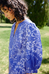 Doris Dress - Royal/ Antique