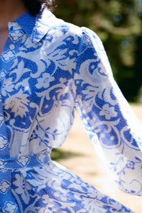 Lucille Dress - Royal/ Antique
