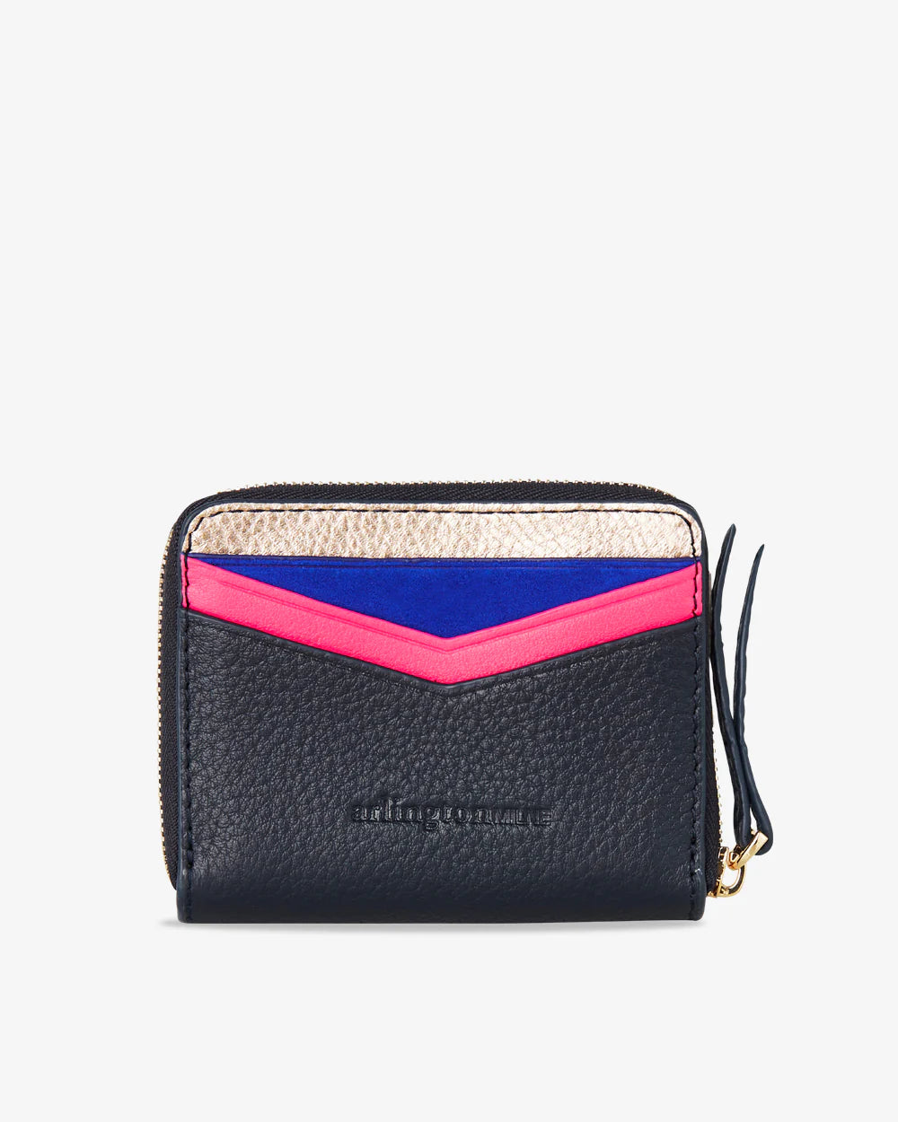 Alexis Zip Purse - Rose Gold to Navy