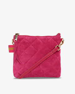 Alexis Crossbody - Hot Pink Quilted