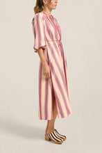 Load image into Gallery viewer, Priam Caftan – Pink Mykonos Stripe