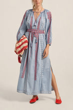 Load image into Gallery viewer, Parnassus  Caftan – Blue Chambray