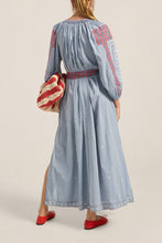 Load image into Gallery viewer, Parnassus  Caftan – Blue Chambray