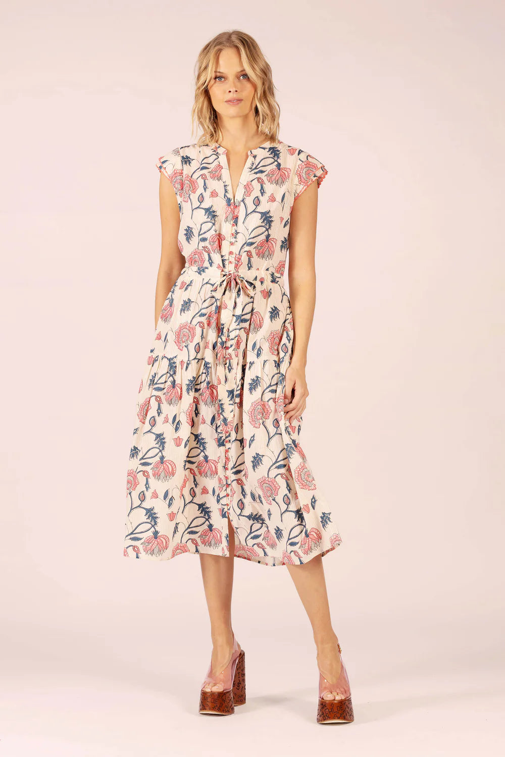 Daisy Boo Mini Dress - Capri Pink/Blue