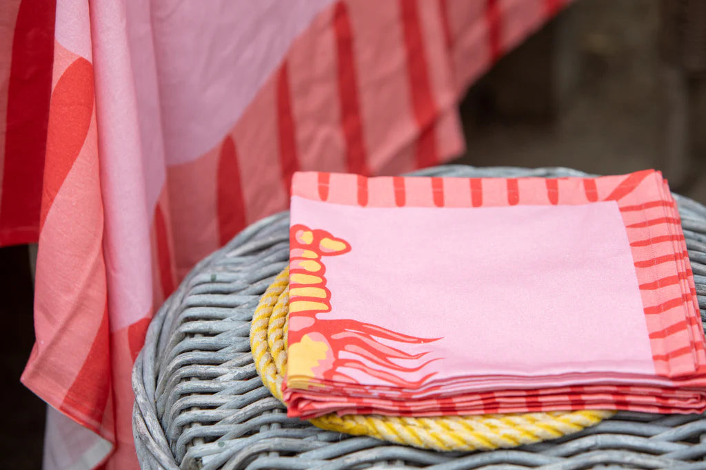 Napkins - Big Lobster Hibiscus(Set of 4)