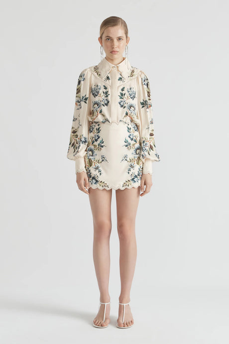 La Mar Western Style Shirt - Ivory