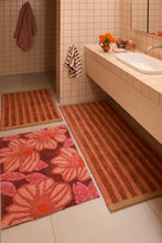 Load image into Gallery viewer, Stripe Terracotta Bath Mat