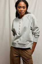 Load image into Gallery viewer, Bowen Long Sleeve Raglan Button down Sweatshirt