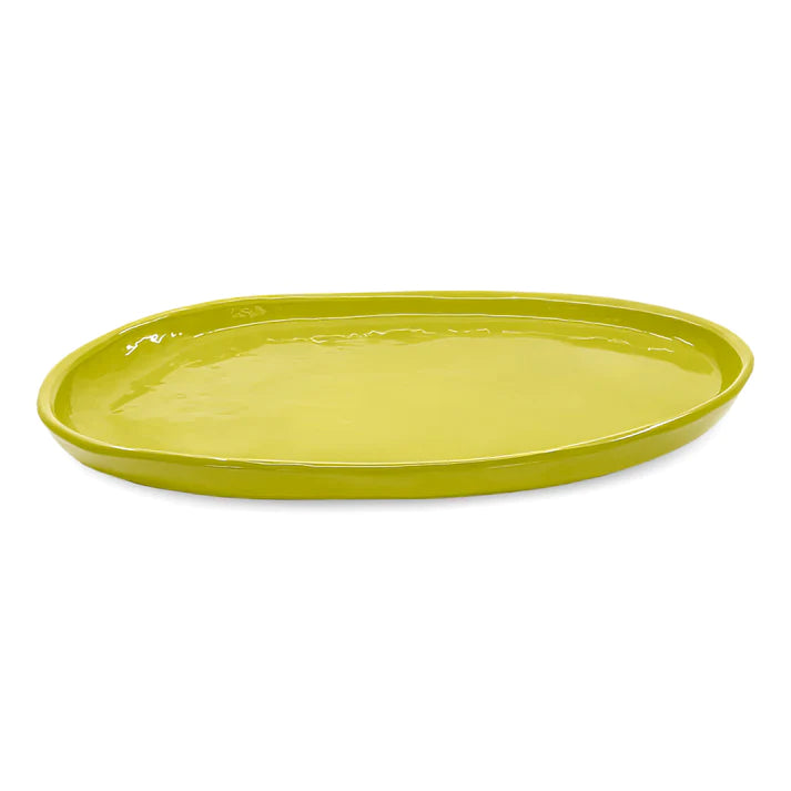 Small Oval Platter - Chartreuse