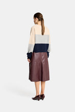 Load image into Gallery viewer, Becky Cardigan - Cream/Grey/Navy Stripe