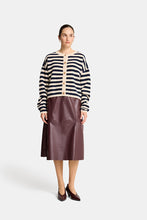 Load image into Gallery viewer, Becky Cardigan - Cream /Navy Stripe