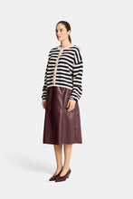 Load image into Gallery viewer, Becky Cardigan - Cream /Navy Stripe