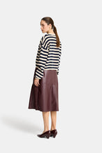 Load image into Gallery viewer, Becky Cardigan - Cream /Navy Stripe