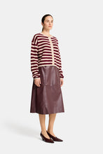 Load image into Gallery viewer, Becky Cardigan - Natural/Pinot Stripe