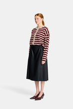 Load image into Gallery viewer, Becky Cardigan - Natural/Pinot Stripe