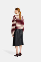 Load image into Gallery viewer, Becky Cardigan - Natural/Pinot Stripe
