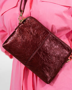 Bowery Wallet - Plum Crinkle