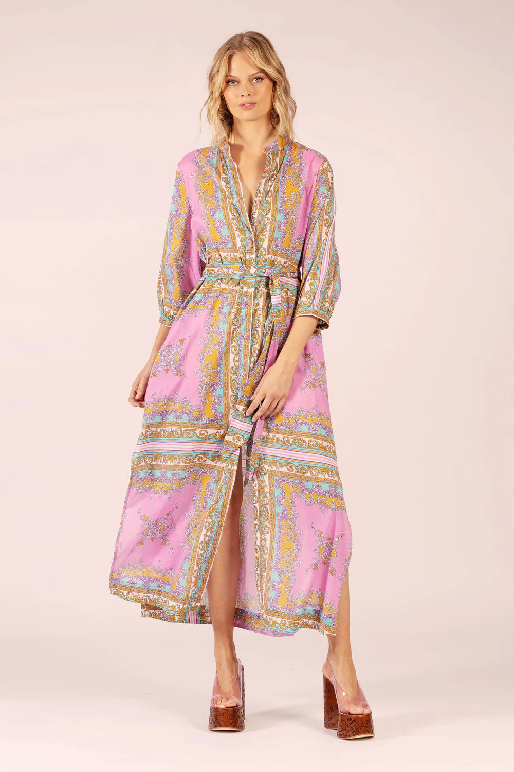 Cirque Maxi Dress - Aria Pink/Blue
