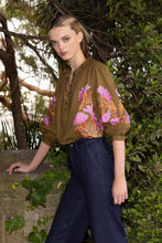 Load image into Gallery viewer, Jane Silky Shirt - Veronika Olive Pink