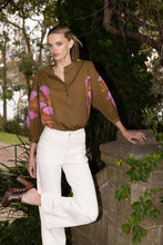 Load image into Gallery viewer, Jane Silky Shirt - Veronika Olive Pink