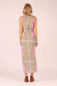 Stella Long Dress - Aria Pink/Blue