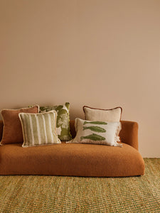 Mini Wave Olive Linen 50cm Cushion - *** Pick up in Store Only