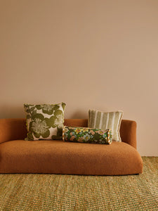 Mini Wave Olive Linen 50cm Cushion - *** Pick up in Store Only