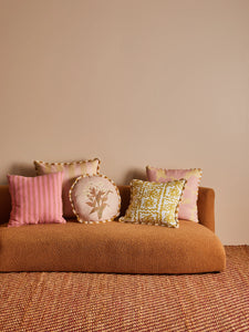 Geranium Butter Linen 50cm Cushion - *** Pick up in Store Only