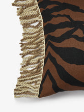 Load image into Gallery viewer, Zebra Chocolate Linen Cushion 60 x40cm *** Pick up in Store Only