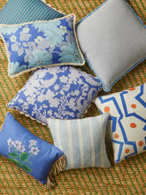 Load image into Gallery viewer, Cottage Garden Blue Linen Cushion 60 x40cm *** Pick up in Store Only