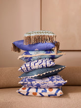Load image into Gallery viewer, Cottage Garden Blue Linen Cushion 60 x40cm *** Pick up in Store Only