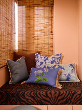 Load image into Gallery viewer, Cottage Garden Blue Linen Cushion 60 x40cm *** Pick up in Store Only