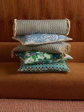 Load image into Gallery viewer, Zebra Blue Linen Cushion 60 x40cm *** Pick up in Store Only