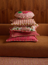 Load image into Gallery viewer, Garden Stripe Pink Linen 50cm Cushion - *** Pick up in Store Only