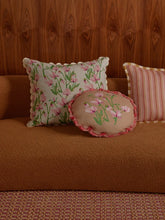 Load image into Gallery viewer, Garden Stripe Pink Linen 50cm Cushion - *** Pick up in Store Only