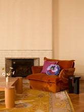 Load image into Gallery viewer, Pinstripe Red Blue Linen 50cm Cushion - *** Pick up in Store Only