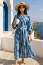Load image into Gallery viewer, Cirque Maxi Dress - Striped Cornflower