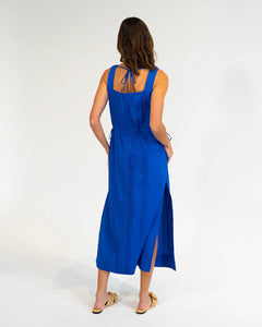 Cape Maxi Dress - Cobalt