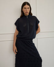 Load image into Gallery viewer, Carrie Zip Top - Navy