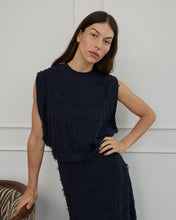 Load image into Gallery viewer, Casey Fringe Top - Navy