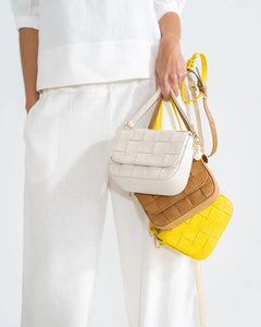 Clara Weave Crossbody - Yellow