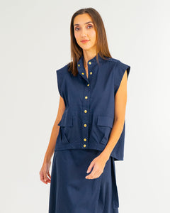 Clare Vest - Navy
