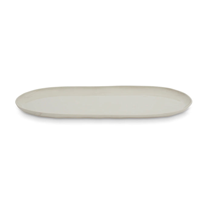 Cloud Oval Plate Large - Chalk