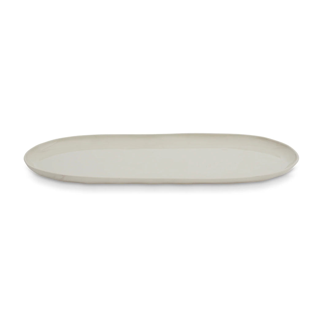 Cloud Oval Plate Large - Chalk