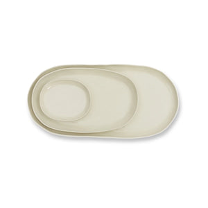 Cloud Oval Plate Large - Chalk