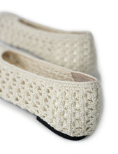 Load image into Gallery viewer, Crochet Ballet Flat Cream