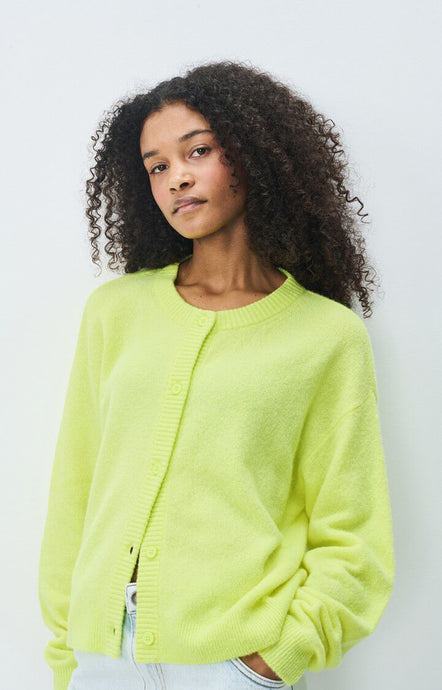Damsville Cardigan - Fluro Yellow