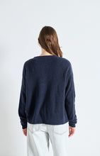 Load image into Gallery viewer, Damsville Cardigan - Navy Blue Black Melange