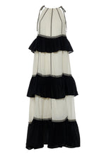 Load image into Gallery viewer, Kleio Long dress - Black/Off White